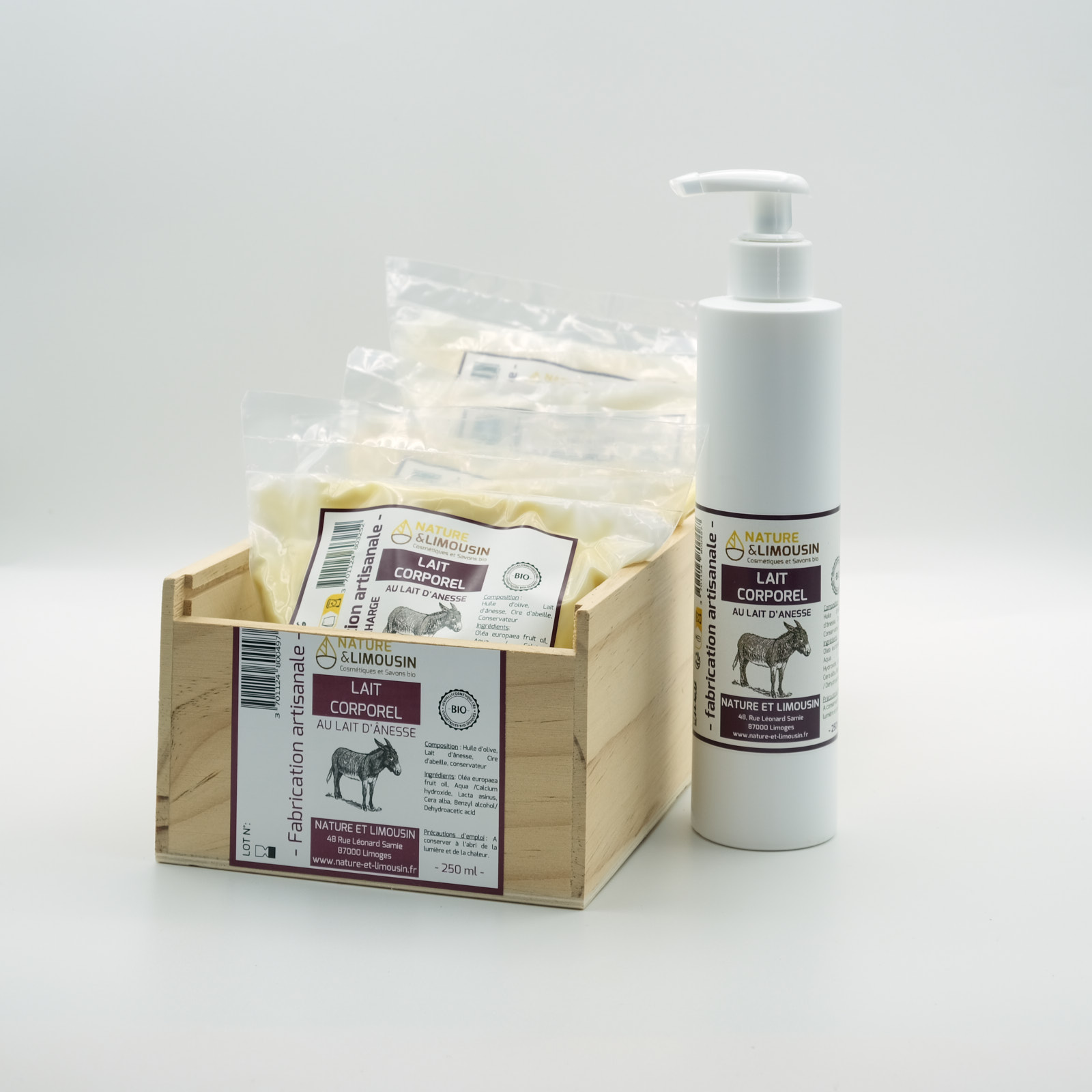 lait corporel au lait d'ânesse
