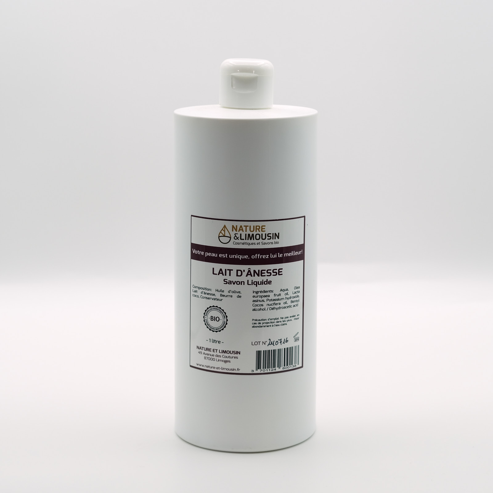 gel douche au lait d'ânesse