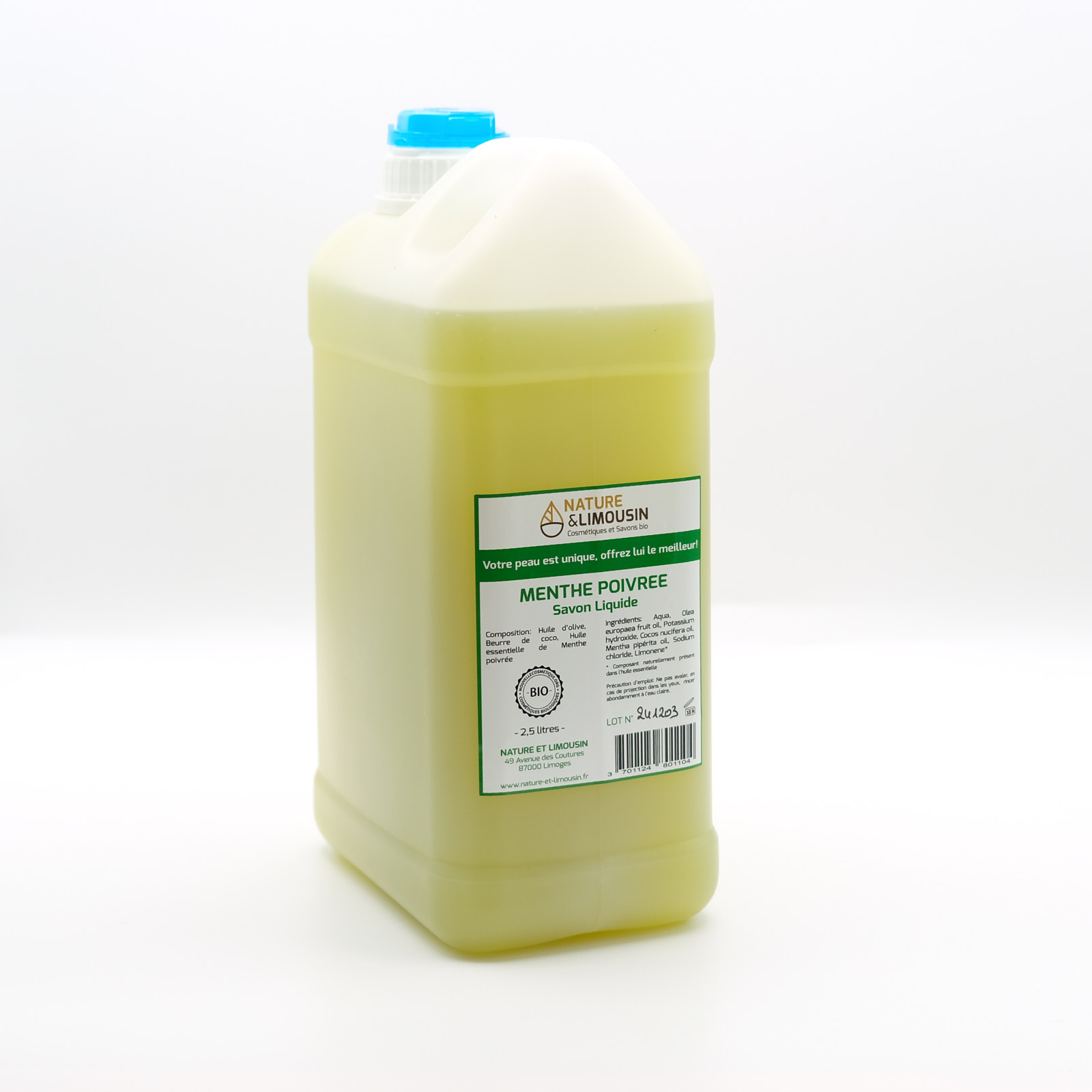 savon liquide menthe poivrée