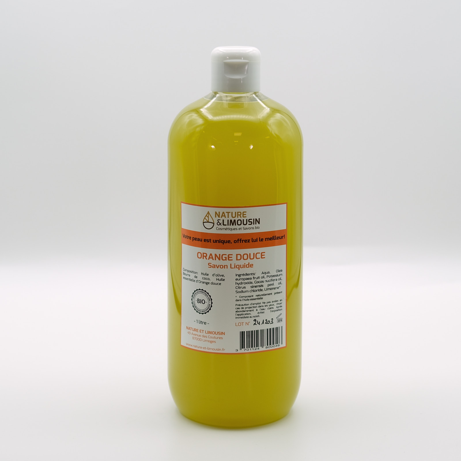 savon liquide orange douce